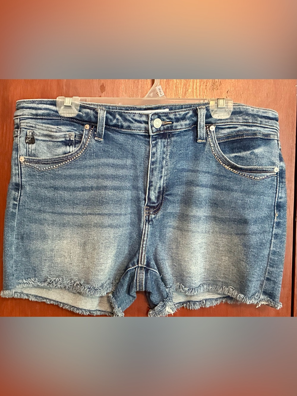 KanCan Light Blue Distressed Denim Shortie